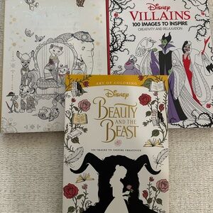Disney Art of Coloring Book Trio - White, Red, Gold